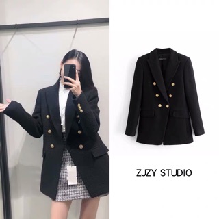 ÁO DẠ TWEED DÁNG BLAZER ZR