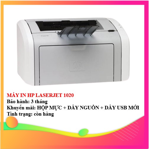 MÁY IN HP LASERJET 1020 - KÈM HỘP MỰC , DÂY NGUỒN , DÂY USB MỚI - AALO.VN