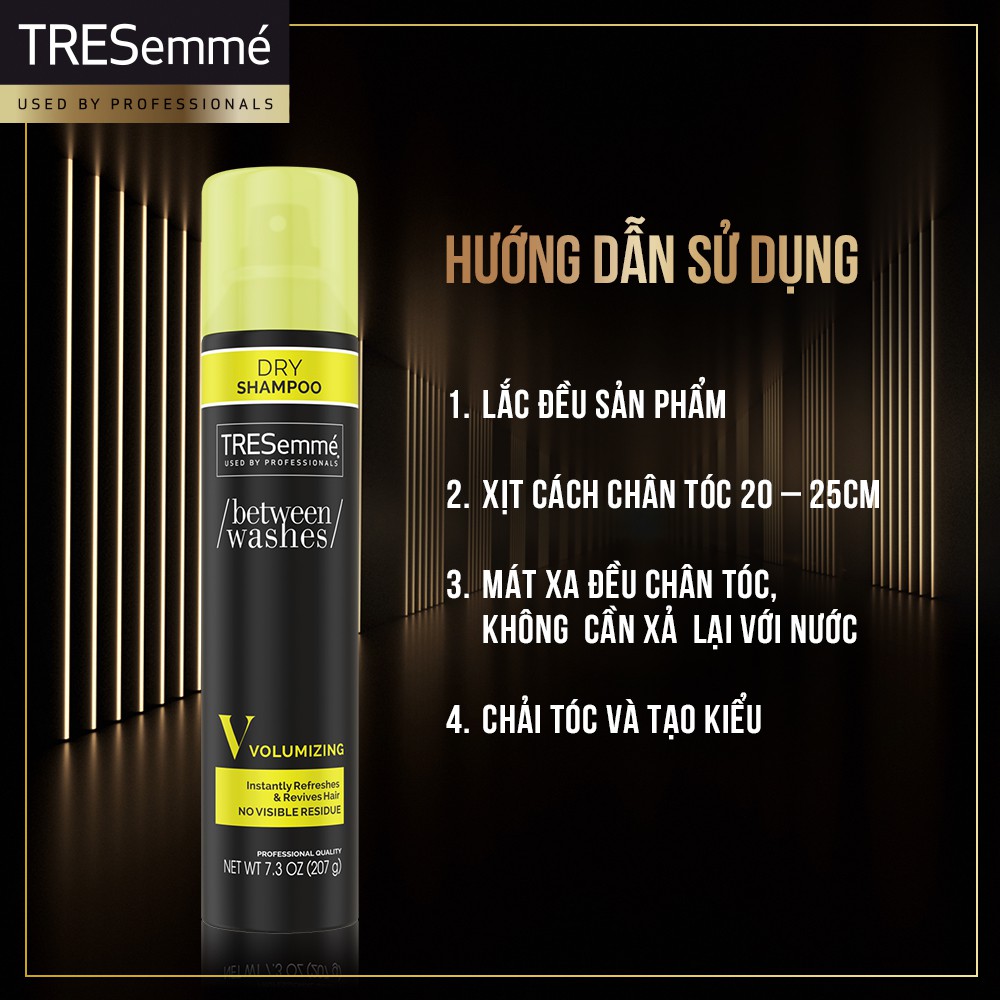 Dầu gội khô TRESemmé Chiết Xuất Từ nguyên liệu thiên nhiên giúp làm sạch nhanh và hiệu quả nhanh chóng 141g