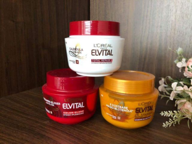 Hàng Đức Kem ủ tóc Loreal Elvital dành cho tóc nhuộm