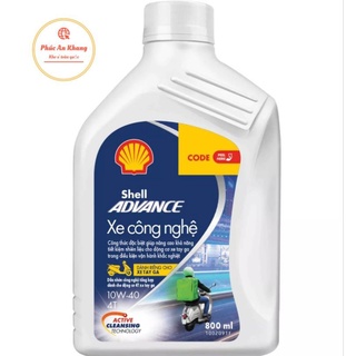 Dầu nhớt 4t shell advance xe công nghệ 10w40 sl 0.8l