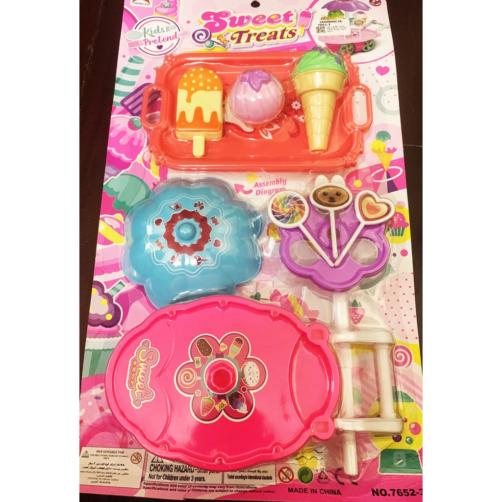 Đồ chơi xe đẩy bán kem và ngựa pony