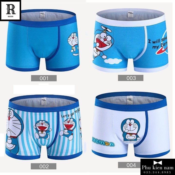 [Hộp 4] Chiếc QUẦN SỊP ĐÙI/ QUẦN LÓT NAM Boxer DOREMON S010