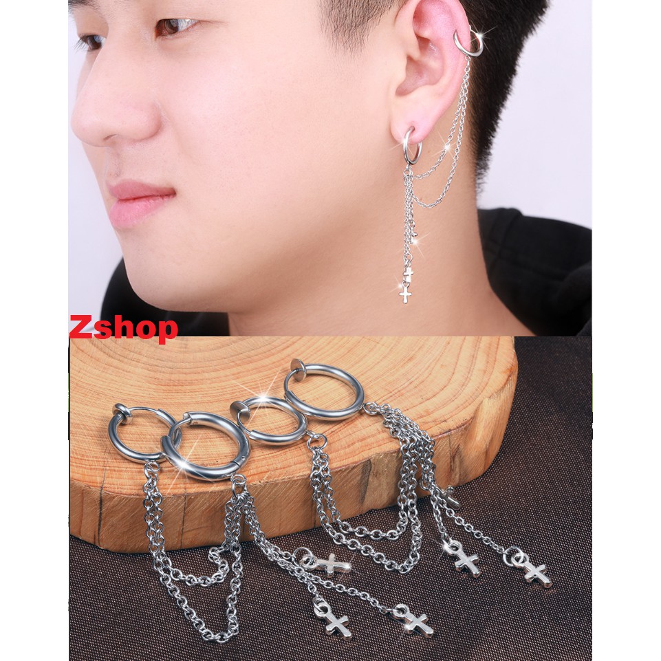 Khuyên, Kẹp titan nam nữ 2 đầu song xích tam thập xích AQ01