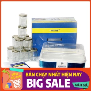 [ NEW - SALE] [ CHÍNH HÃNG ] Máy làm sữa chua Chefman CM-311T 12 cốc thủy tinh H3C STORE