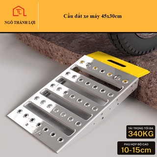 Cầu dắt xe đa dụng 45x30cm cho thềm nhà từ 11-15cm được sản xuất hoàn toàn bằng nhôm máy bay nguyên khối