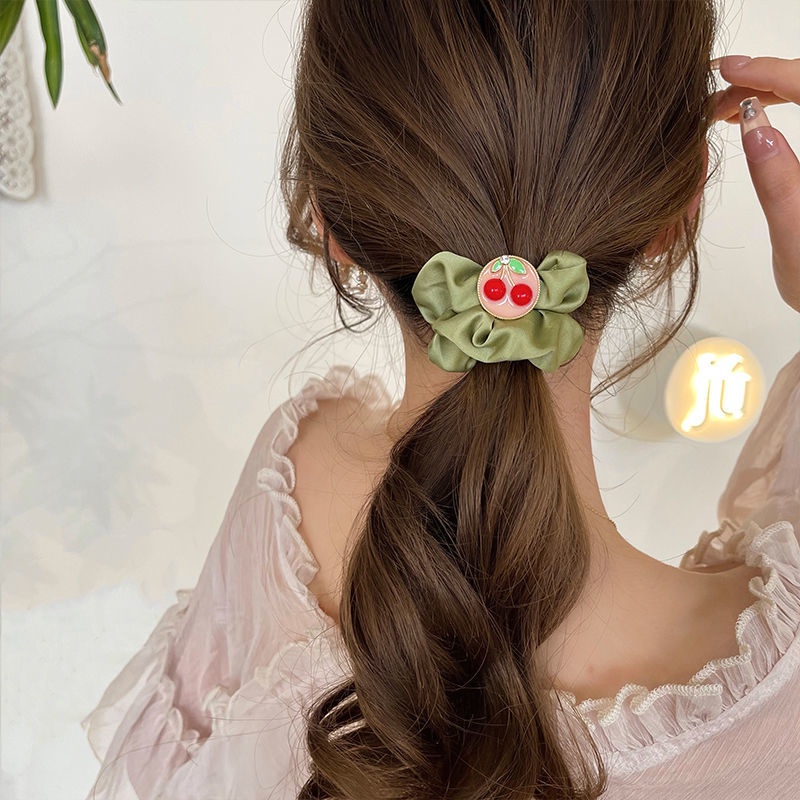 Dây Cột Tóc Bằng Da Cỡ Lớn 2022 Thiết Kế Đơn Giản Xinh Xắn Ốp