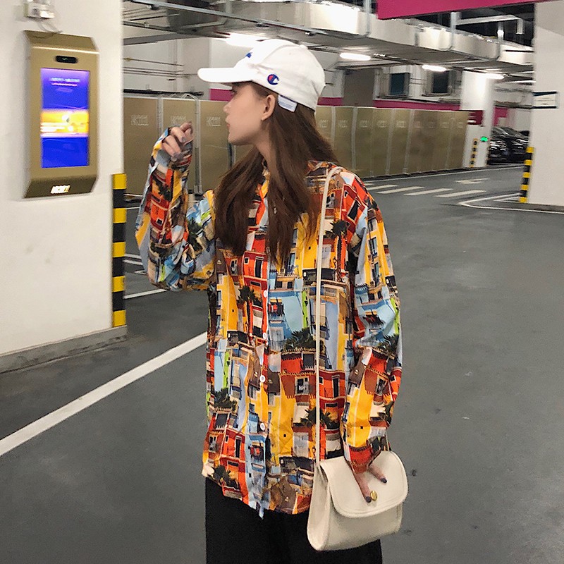 Áo sơ mi nữ form rộng tay dài Emilyshop