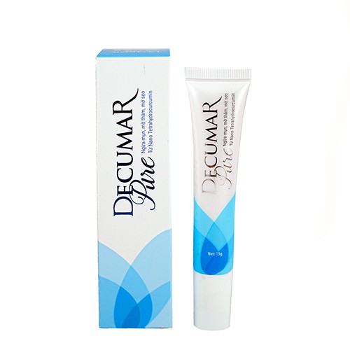Bộ sản phẩm Ngừa mụn Nano THC Decumar Pure 15gr và sữa rửa mặt dạng Gel Decumar Clean 50gr