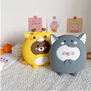 Balo Gấu Brown Hươu Voi Xám Silicon 3 trong 1