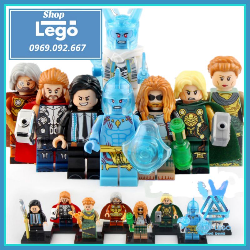 Xếp hình Thor và gia đình sấm sét mới nhất 2019 Lego Minifigures Xinh x0269