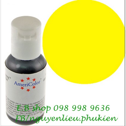 [ NGUYÊN LIỆU LÀM BÁNH ] Màu AmeriColor - Màu vàng chanh Yellow Lemon