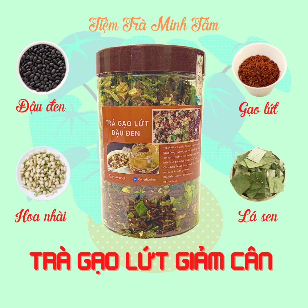 Trà gạo lứt xạ đen / đậu đen ⚡𝗛𝗔𝗡𝗗𝗠𝗔𝗗𝗘⚡ Trà giảm cân, thải độc, thanh lọc cơ thể