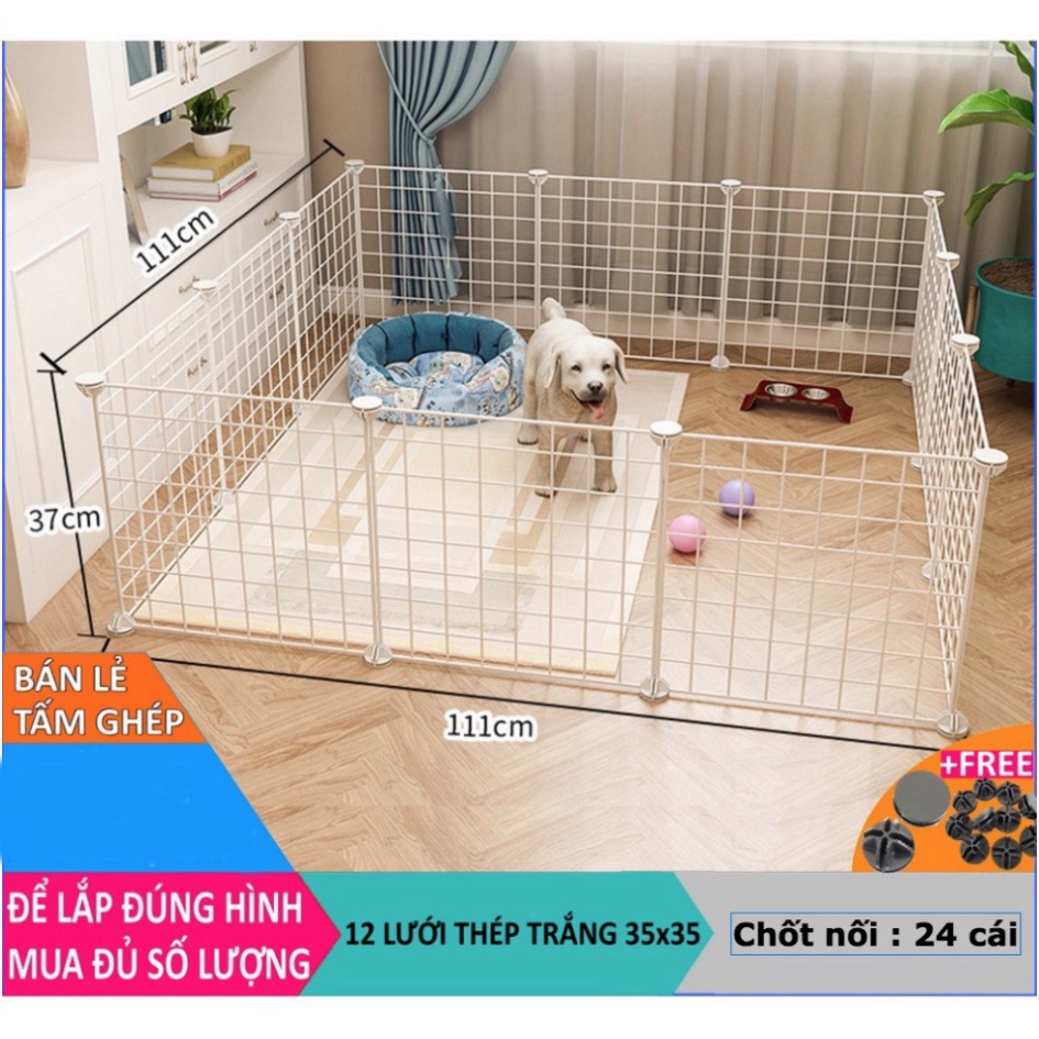 Chuồng chó, chuồng mèo (Bán Theo Tấm) bằng tấm nhựa ghép, tấm lưới sắt, thép 35x35