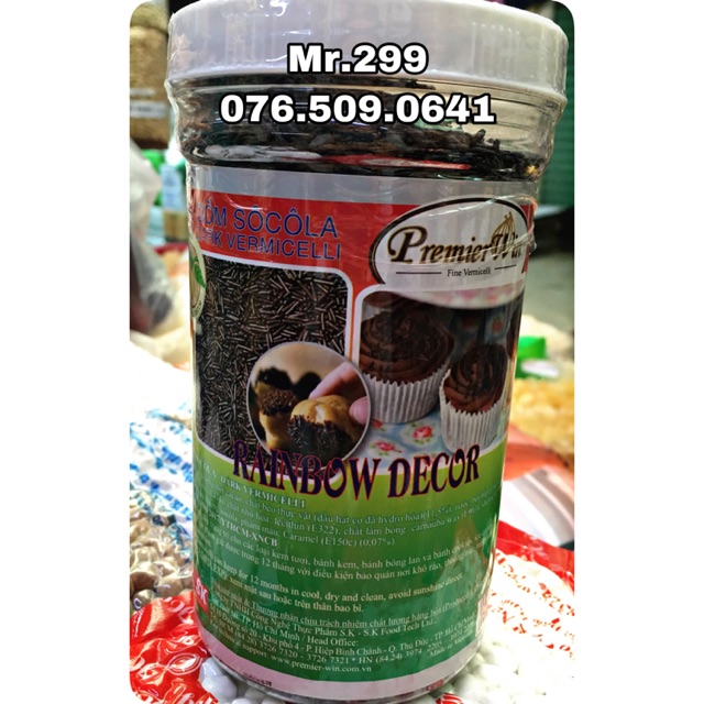 Cốm Socola rắc kem hộp 500 gram