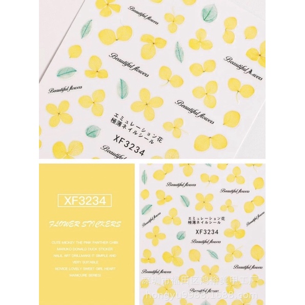 Sticker hoa khô các loại