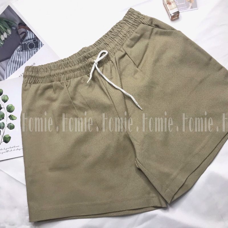 Quần soocfreeshipQuần short nữ kaki cao cấp Homie lưng thun co giãn tốt - A8639