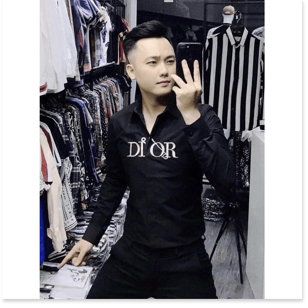 Áo Sơ Mi Nam Vải Chéo Mịn In Hình Cá Tính,Uy Tín HP