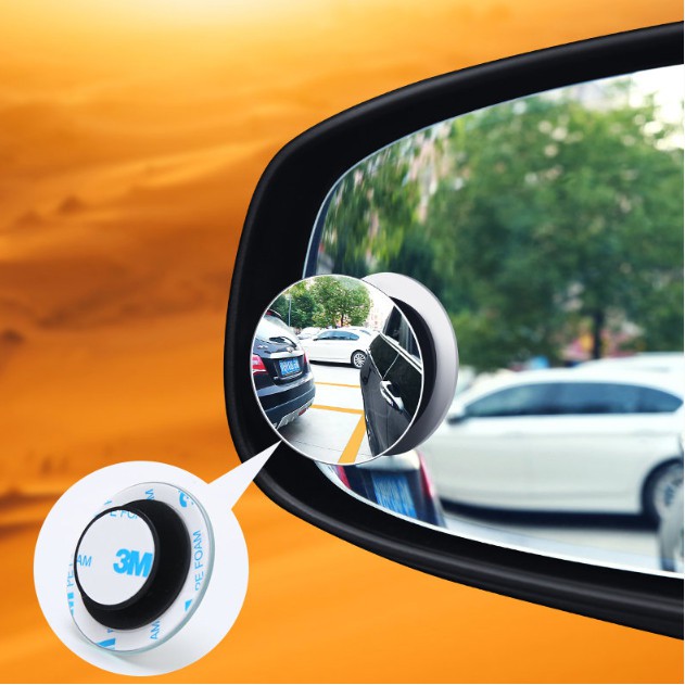 Car rearview mirror, car wide-angle mirror can rotate 360 degrees mirror, car borderless small round mirror