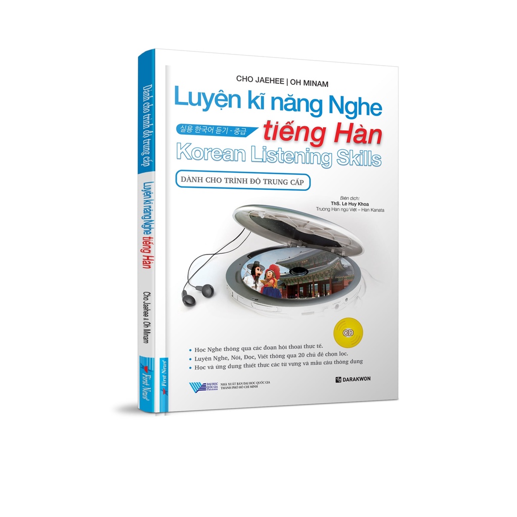Sách - Luyện Kĩ Năng Nghe Tiếng Hàn (Dành Cho Trình Độ Trung Cấp)