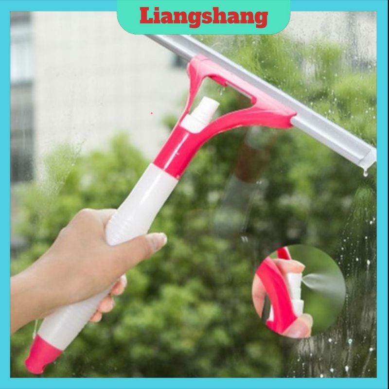 Cây lau kính kèm bình xít nước thông minh tiện lợi vệ sinh cửa sổ lau gương nhà tắm