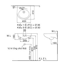 Lavabo INAX LaChậu Rửa Lavabo Inax L-282V Treo Tường loại nhỏ