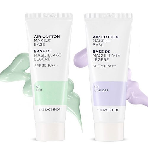 Kem lót The Face Shop Air Cotton Makeup Base 01 Mint SPF30 PA++