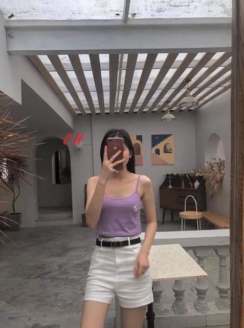 Áo 2 dây chạy viền hoa cúc COK877