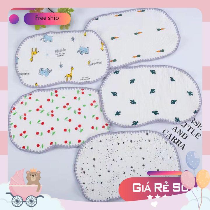GỐI LÓT ĐẦU VẢI XÔ 10 LỚP CHO BÉ MỚI SINH
