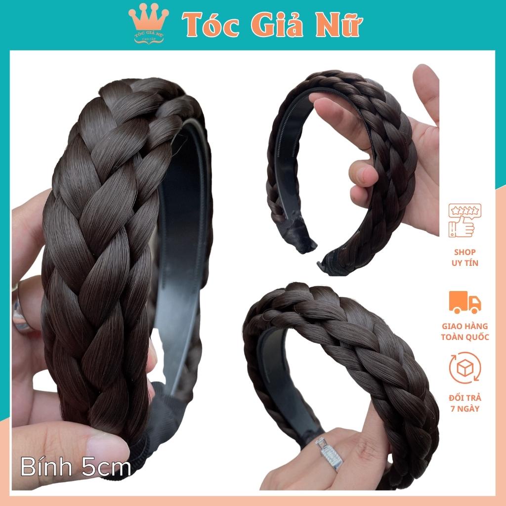 Băng đô tóc tết 2 tầng, 5cm, hàng cao cấp, sợi tơ mềm đẹp.