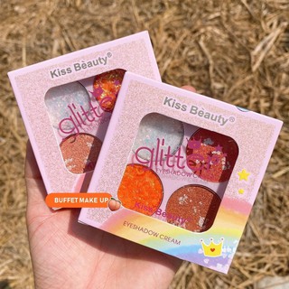 Nhủ mắt kim tuyến 4 ô Glitter Kiss Beauty Thái Lan