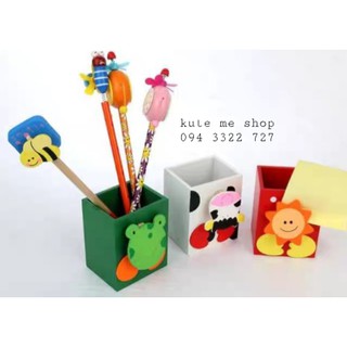 Hộp gỗ cắm bút cho bé