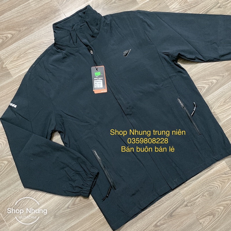 Áo khoác gió nam trung niên chất lì cực đẹp mũ có thể tháo