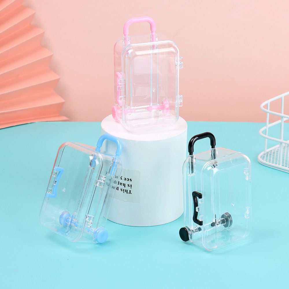 Vali nhựa mini nhiều màu sắc dễ thương trang trí nhà búp bê