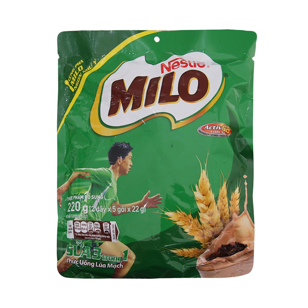 [CHÍNH HÃNG] Thức Uống Lúa Mạch Nestle' Milo Active-Go Túi 15 gói x 22g