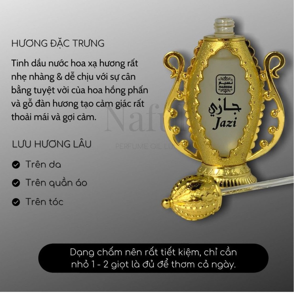Tinh dầu Dubai Jazi ngọt lịm hương kẹo dâu