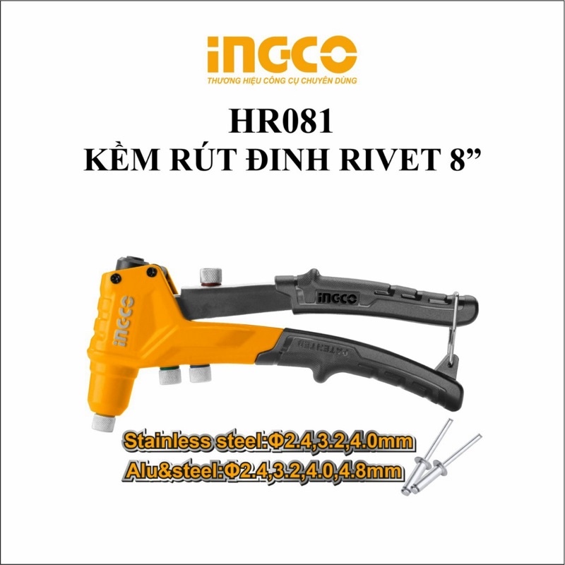 Kìm rút rive 8inch (trợ lực) INGCO HR081