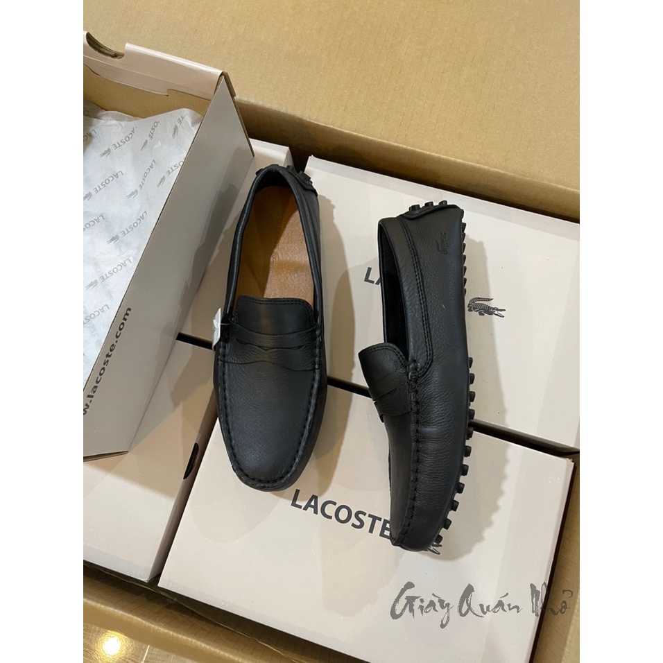 Giày mọi nam lacos.te, da mềm, mát, mịn, êm, đẳng cấp hàng xịn; size 39-44 (màu đen)