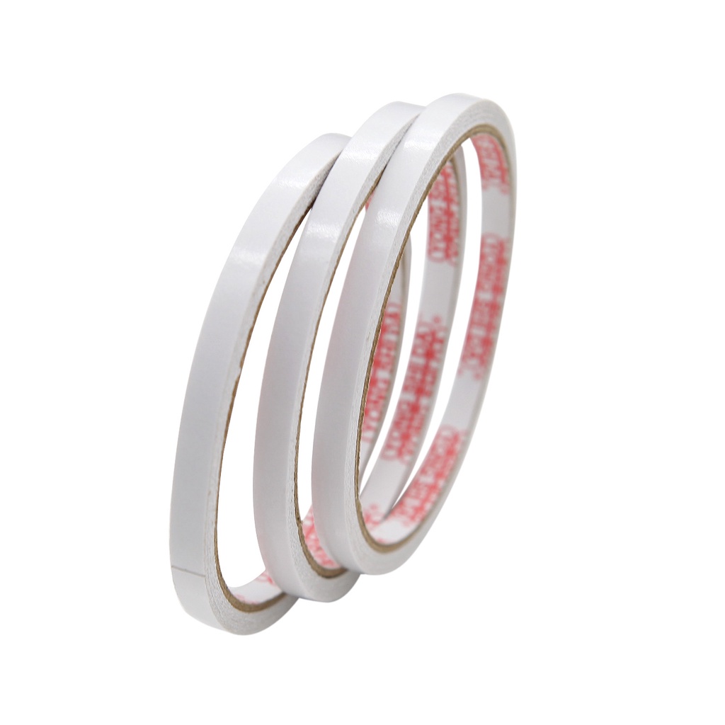 Băng keo hai mặt tự dính siêu mỏng màu trắng an toàn tiện dụng