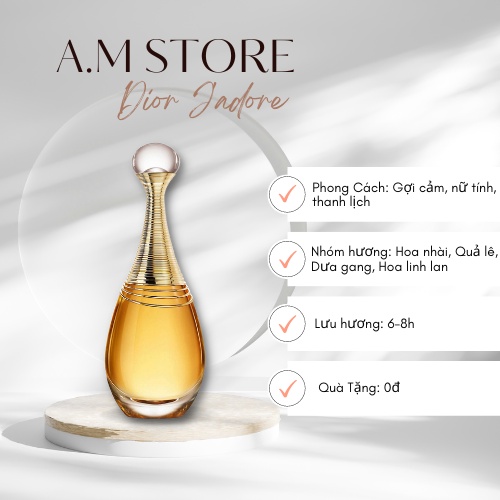 Nước Hoa Nữ Dior J'adore EDP 100ml - Hương Thơm Hoa Cỏ Trái Cây Nhẹ Nhàng Gợi Cảm, Nữ Tính Và Thanh Lịch