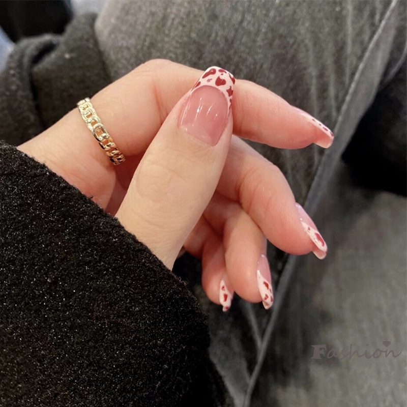 [Hàng mới về] Bộ 24 móng tay giả họa tiết da báo cá tính thời trang trang trí móng tay nghệ thuật