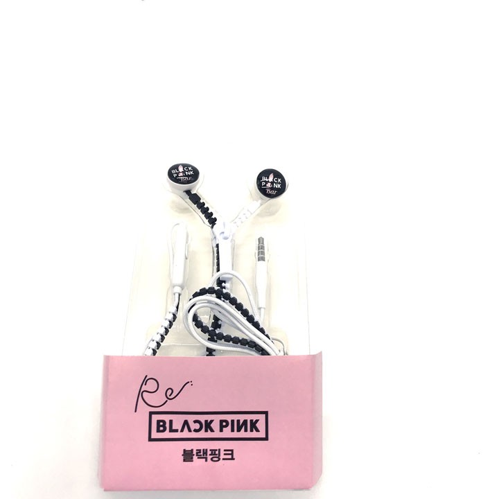Tai Nghe Black Pink - Có Nút Dừng Phát Nhạc Dây Kéo 2 Màu