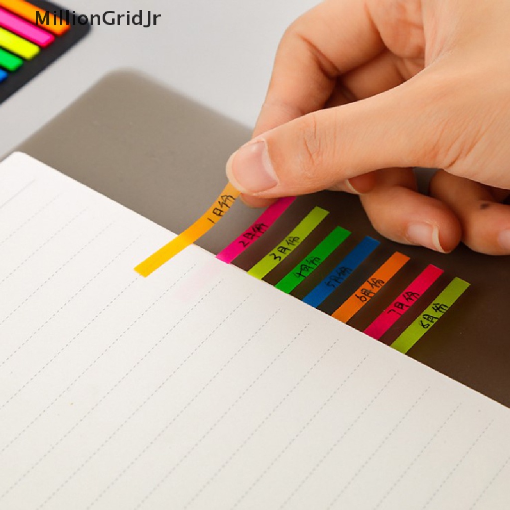 Set 160 / 300 Giấy Ghi Chú Màu Dạ Quang Trong Suốt Tiện Dụng