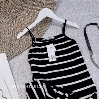 VÁY MAXI KẺ NGANG BODY HAI DÂY