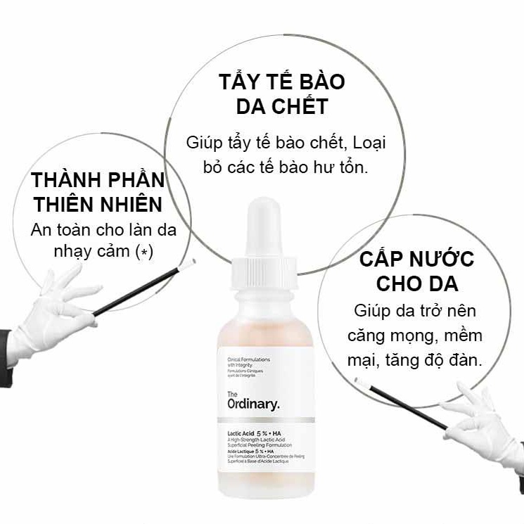 ✅[CHÍNH HÃNG] Tinh Chất Tẩy Da Chết Hóa Học The Ordinary Lactic Acid 5% + HA &amp; Latic Acid 10% + HA