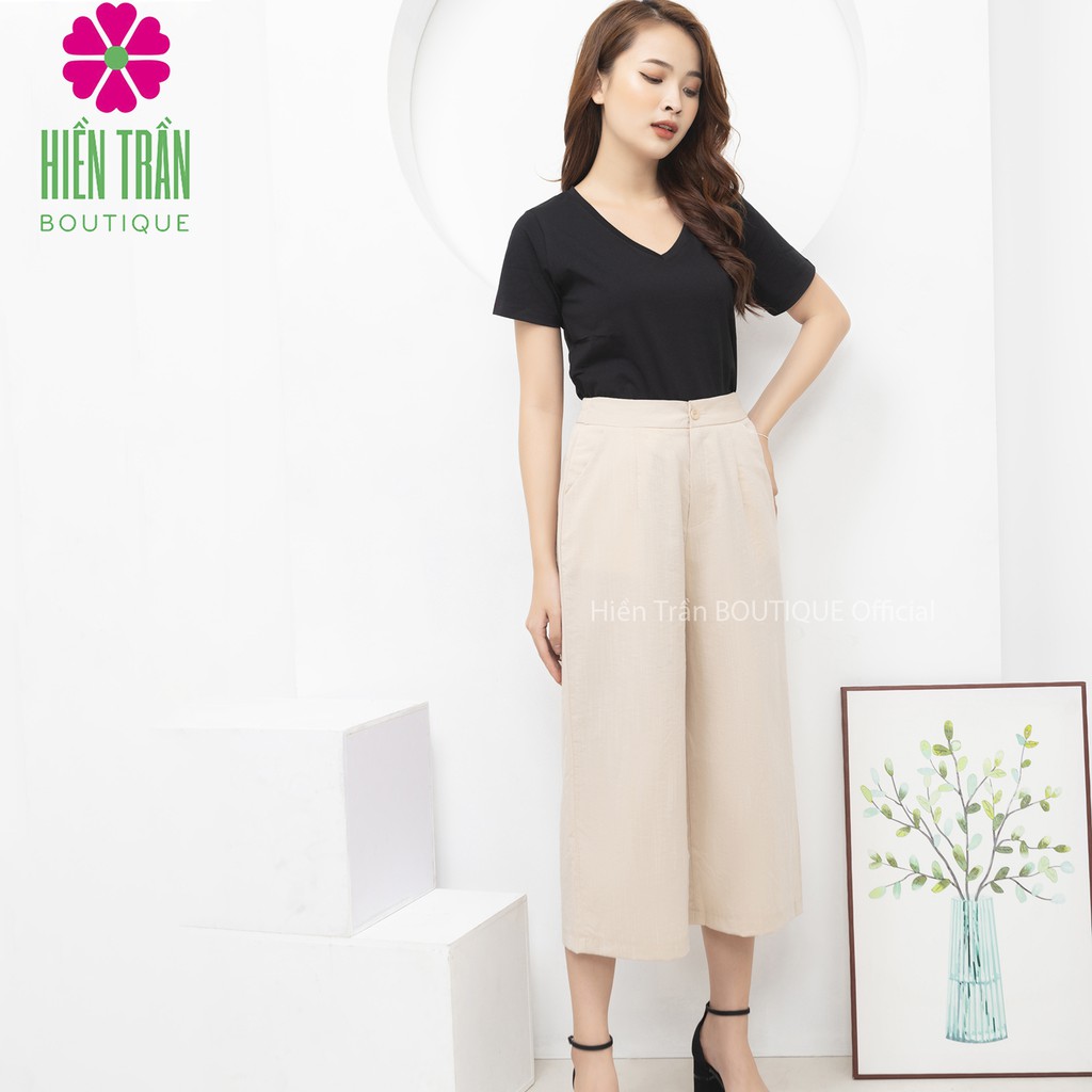 Quần đũi nữ ống rộng Ruby Fashion, dáng lửng, cạp chun sau, form rộng, nhiều màu sắc | BigBuy360 - bigbuy360.vn