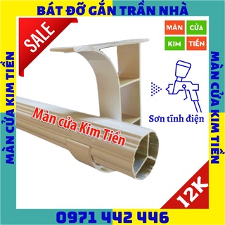 Bát Treo Rèm Móc Ngược Trần - Giá Đỡ (Trụ Đỡ) Thanh Treo Rèm Gắn Trần Nhà, Chất Liệu Nhôm Sơn Tĩnh Điện Siêu Bền