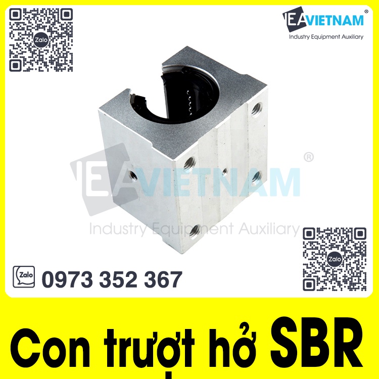 Con trượt khuyết SBR phi 10 12 16 20 25 30 35 40 50 / Bi trượt vuông hở 10mm 12mm 16mm 20mm 25mm 30mm 35mm 40mm 50mm