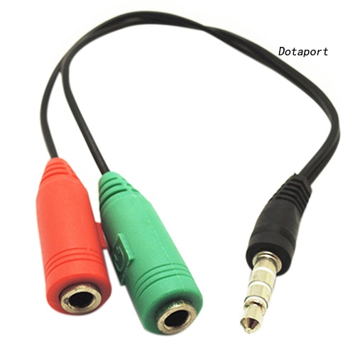 Cáp Chuyển Đổi Âm Thanh 3.5mm 2 Đầu Dương Sang 2 Cổng Âm Cho Tai Nghe