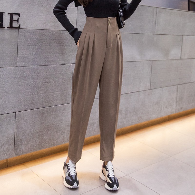 Quần Baggy Cạp Liền Hai Cúc Siêu Cao - COLLY